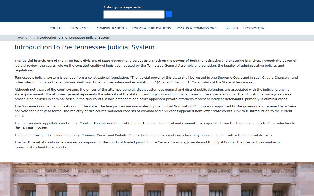Overton County warrant process within Tennessee's court structure