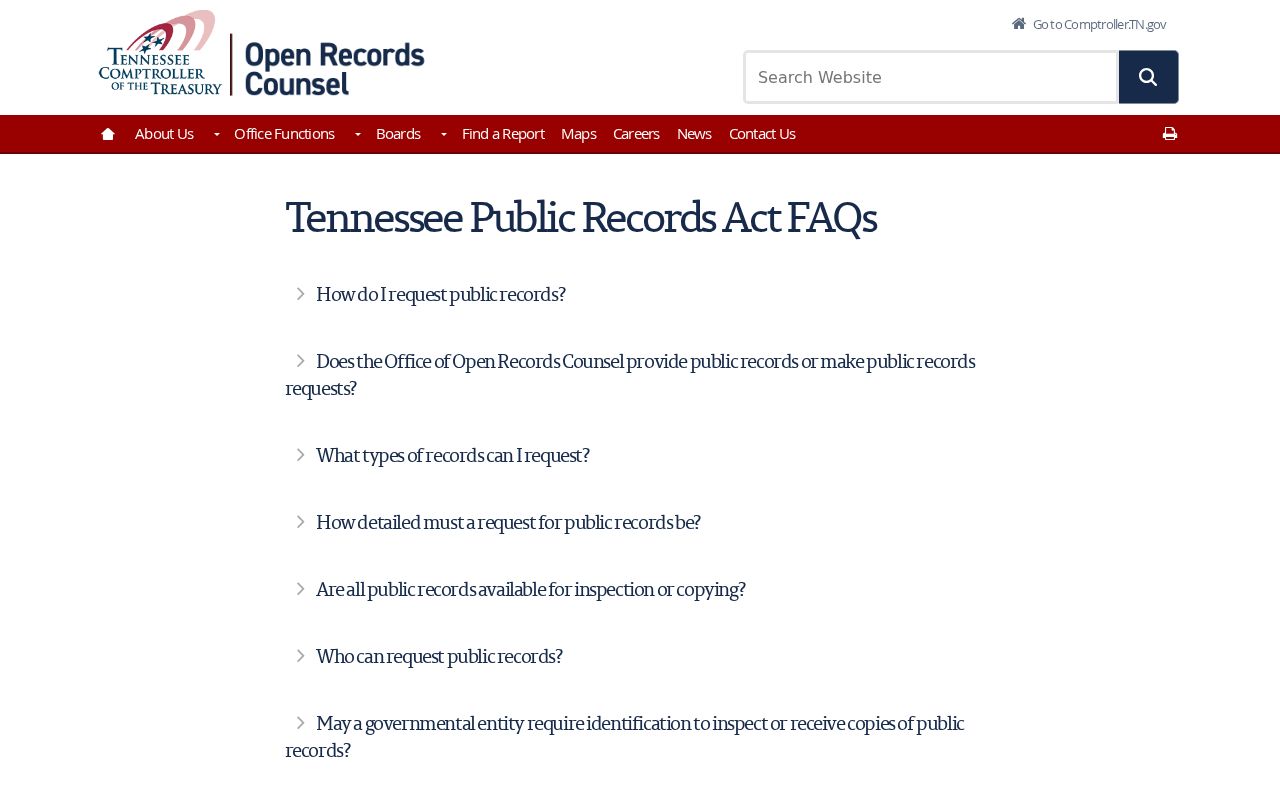 Overton County warrant request channels under Tennessee public-records guidance