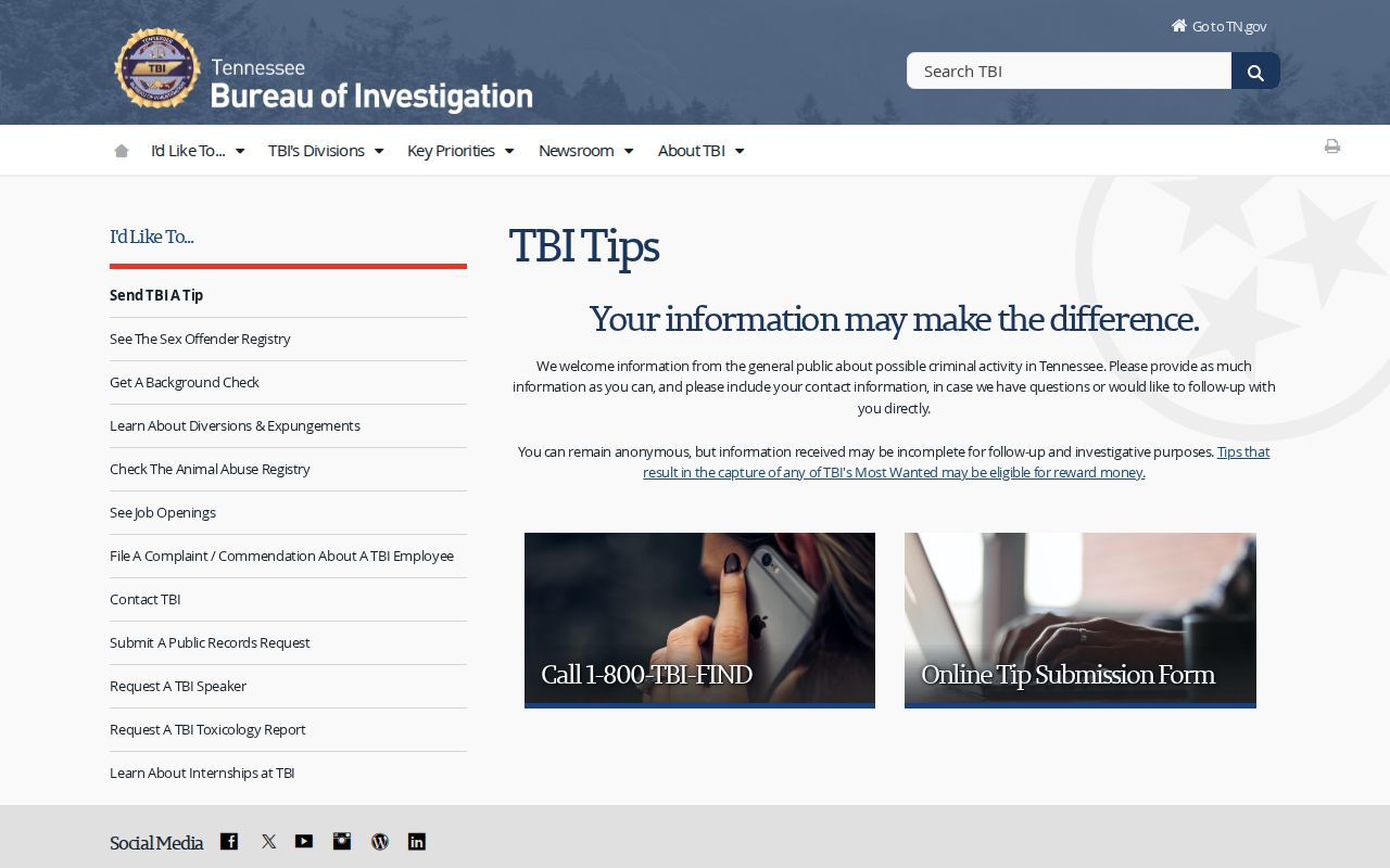 Overton County warrant-tip phone and email routes from Tennessee