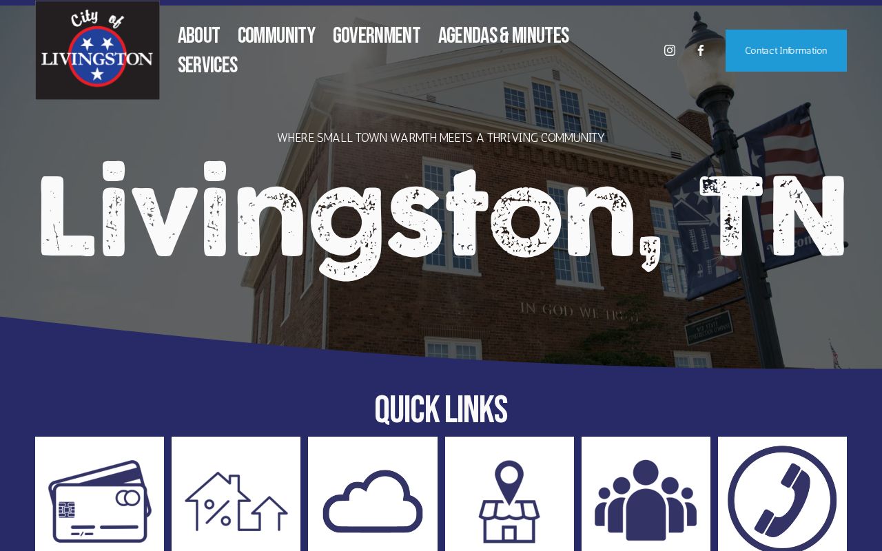 Livingston warrant search route and official City Hall contact site